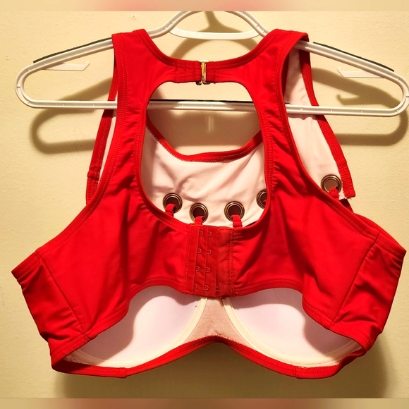 Red Bikini Top w/ Gold/Silver Details - Picture 7 of 13